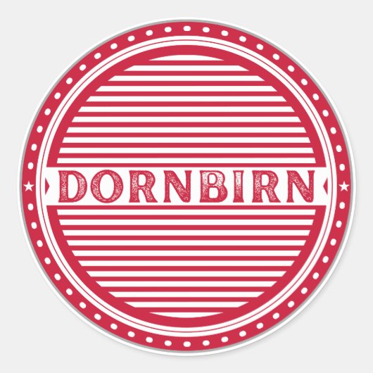 Dornbirn City Pride Emblem – Austria Identity Ronde Sticker (Voorkant)