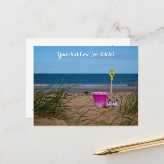 Dornoch-strand, Schotland Briefkaart (Voorkant / Achterkant in situ)
