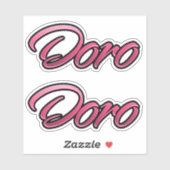 Doro faded pink Aufkleber Sticker Stickerset (Vel)