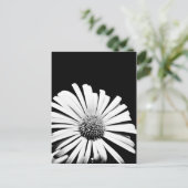 Doronicum flower art briefkaart (zwart-wit) (Staand voorkant)