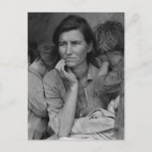 Dorothea Lange's Migrant Moeder Florence Thompson Briefkaart (Voorkant)