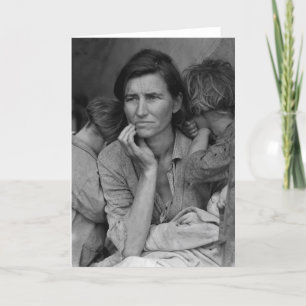 Dorothea Lange's Migrant Moeder Florence Thompson Kaart