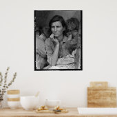 Dorothea Lange's Migrant Moeder Florence Thompson Poster (Keuken)