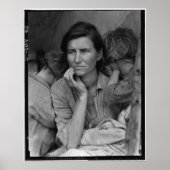 Dorothea Lange's Migrant Moeder Florence Thompson Poster (Voorkant)
