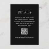 Dorothy Black Elegant Wedding Informatiekaartje (Voorkant)