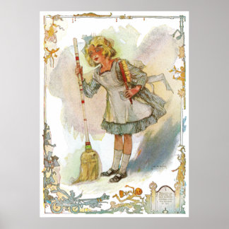 Dorothy Does Housework Vintage Oz Poster