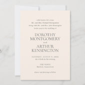 Dorothy Earthy Neutral Elegant Wedding Kaart (Voorkant)
