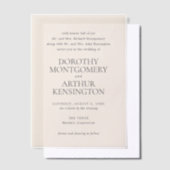 Dorothy Earthy Neutral Elegant Wedding Vellum Uitnodigingen (Offset)