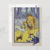Dorothy en de laffe Lion van de Tovenaar van Oz Briefkaart (Voorkant / Achterkant)