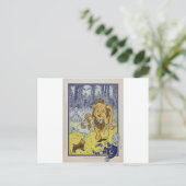 Dorothy en de laffe Lion van de Tovenaar van Oz Briefkaart (Staand voorkant)