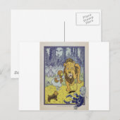 Dorothy en de laffe Lion van de Tovenaar van Oz Briefkaart (Voorkant / Achterkant)