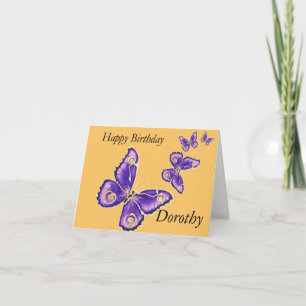 Dorothy Happy Birthday Butterfly Card Kaart