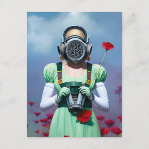 Dorothy in een gasmasker in de Poppies Briefkaart