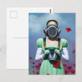 Dorothy in een gasmasker in de Poppies Briefkaart (Voorkant / Achterkant)