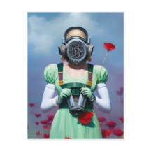 Dorothy in een gasmasker in de Poppies