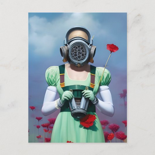 Dorothy in een gasmasker in de Poppies Briefkaart (Voorkant)