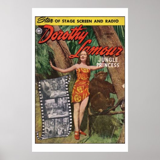 Dorothy Lamour Oerwoud Princess Poster (Voorkant)