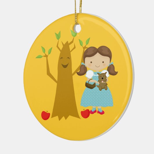 Dorothy naast Talking Tree Kerstversiering Keramisch Ornament (Links)