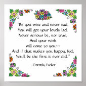 Dorothy Parker Quotation Poster door SRF (Voorkant)