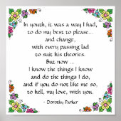 Dorothy Parker Quotation Poster door SRF (Voorkant)