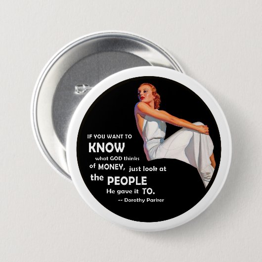 Dorothy Parker: Wit & Wisdom Ronde Button 7,6 Cm (Voorkant /achterkant)