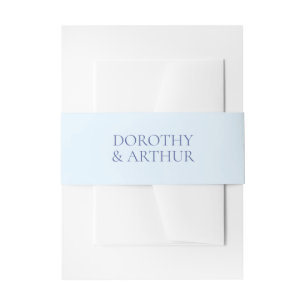 Dorothy Powder Blue Elegant Wedding Uitnodigingen Wikkel