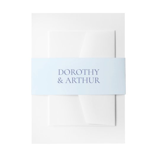Dorothy Powder Blue Elegant Wedding Uitnodigingen Wikkel (Voorkant Voorbeeld)