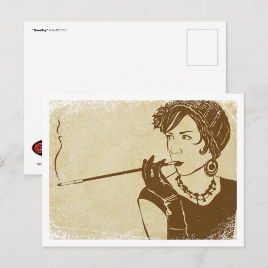 "Dorothy" ~ Roaring 20's Briefkaart (Voorkant / Achterkant)