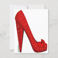 Dorothy Ruby High Heels Wenskaart