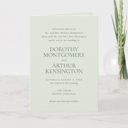 Dorothy Sage Green Elegant Wedding (Voorkant)