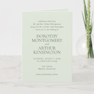 Dorothy Sage Green Elegant Wedding