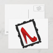 Dorothy's Framed Ruby Red Heels Briefkaart (Voorkant / Achterkant)