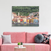 Dorp aan het Gardameer uitzicht canvas print (Insitu (Woonkamer))