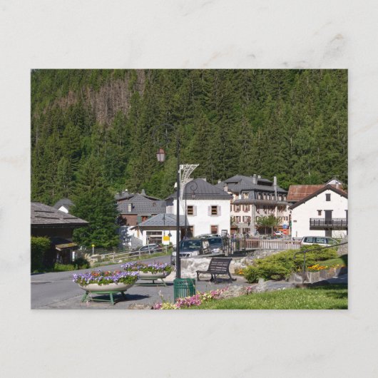 dorp Argentiere in Frankrijk Briefkaart (Voorkant)