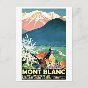 Dorp bij Mont Blanc, Frankrijk Briefkaart