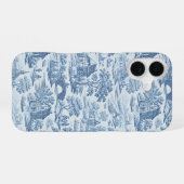 Dorp Blauw Toile iPhone 16 Hoesje (Achterkant horizontaal)
