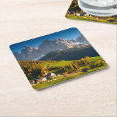 dorp Dolomites in het onderzetter herfst (Schuin)