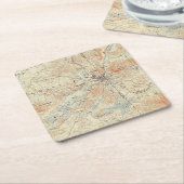 dorp en gebied van het meer van Saranac in Adirond Kartonnen Onderzetters (Schuin)