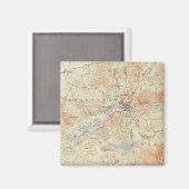 dorp en gebied van het meer van Saranac in Adirond Magneet (Voorkant / Achterkant)