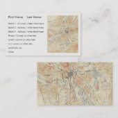 dorp en gebied van het meer van Saranac in Adirond Visitekaartje (Voorkant / Achterkant)