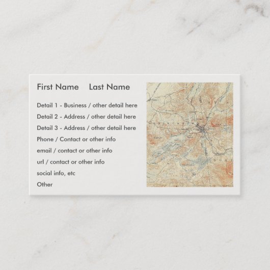 dorp en gebied van het meer van Saranac in Adirond Visitekaartje (Voorkant)