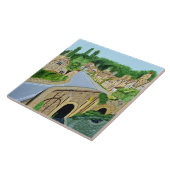 Dorp Engelse Cotswolds tegel Tegeltje (Zijkant)