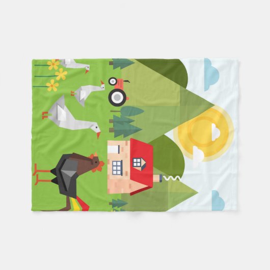 dorp fleece deken (Voorkant (Horizontaal))