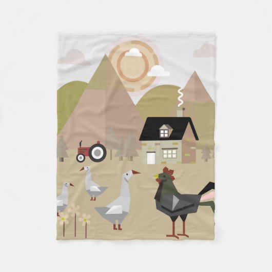 dorp fleece deken (Voorkant)