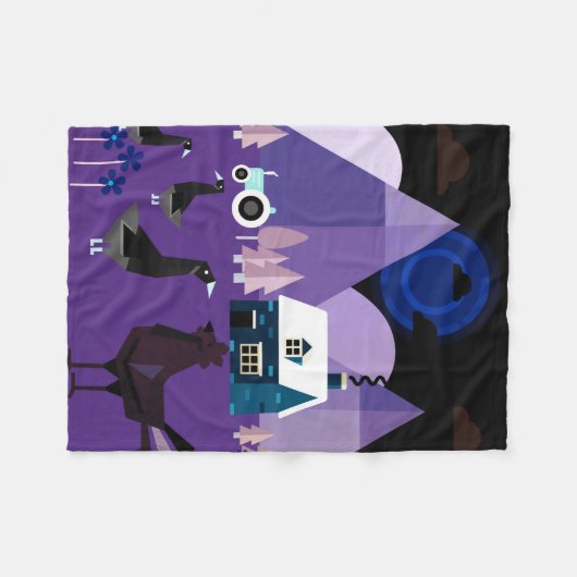 dorp fleece deken (Voorkant (Horizontaal))