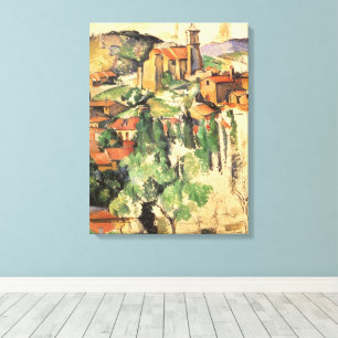 Dorp Gardanne door Paul Cezanne, Vintage Kunst Canvas Afdruk