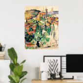 dorp Gardanne, Paul Cézanne Poster (Thuiskantoor)