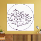 dorp Haut de Cagnes | Provence, Frankrijk Canvas Afdruk (Insitu (Woonkamer))