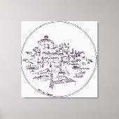 dorp Haut de Cagnes | Provence, Frankrijk Canvas Afdruk (Voorkant)