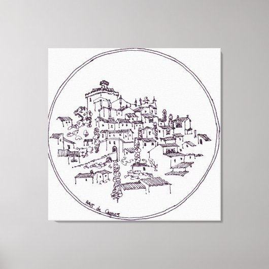 dorp Haut de Cagnes | Provence, Frankrijk Canvas Afdruk (Voorkant)
